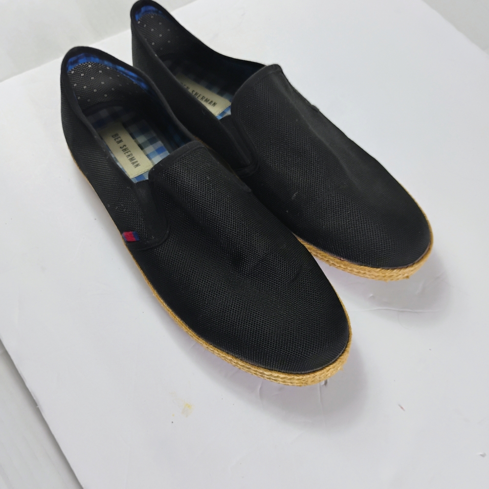 Sherman Jenson slip-on espadrille sneakers in Ben Sherman Black Slip-On Loafers